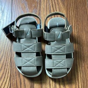 Nautica Tan Sandals Adjustable Comfort Outdoor